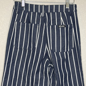 Rolla's High Rise Old Mate Pant Size 25 Ink Blue White Stripe