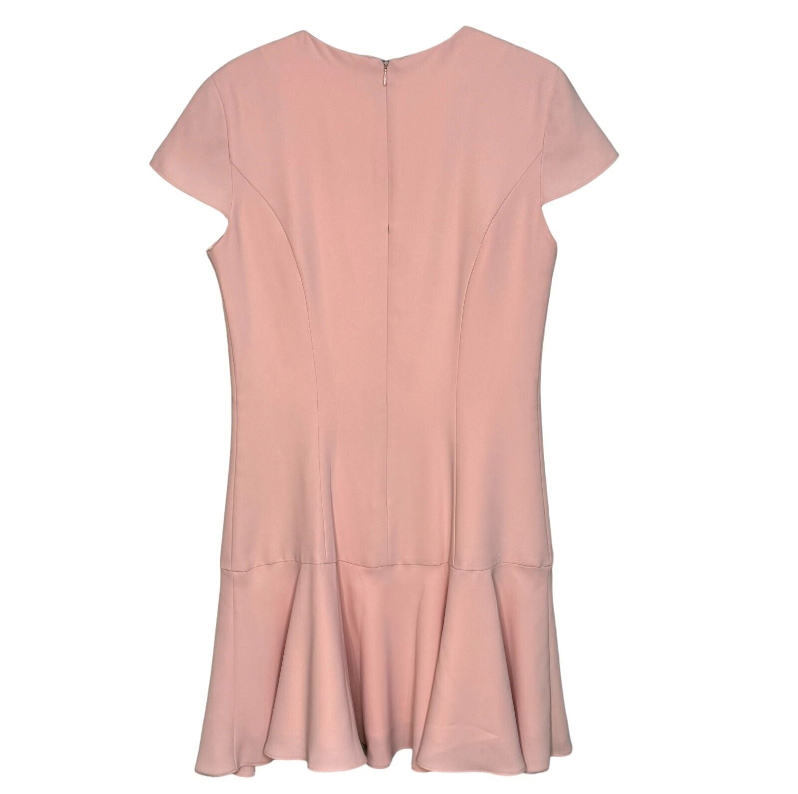 Amanda Uprichard Dusty Pink Hudson Ruffle Hem Dress Size Medium $180