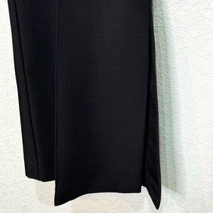 Milly NEW Black KJ Side-Slit Cropped Cady Pants Size 8 $299