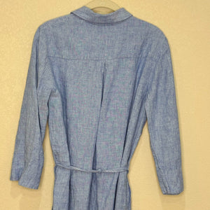 Lilly Pulitzer Pilar Tunic Linen Dress Size Small Beckon Blue Belt $218