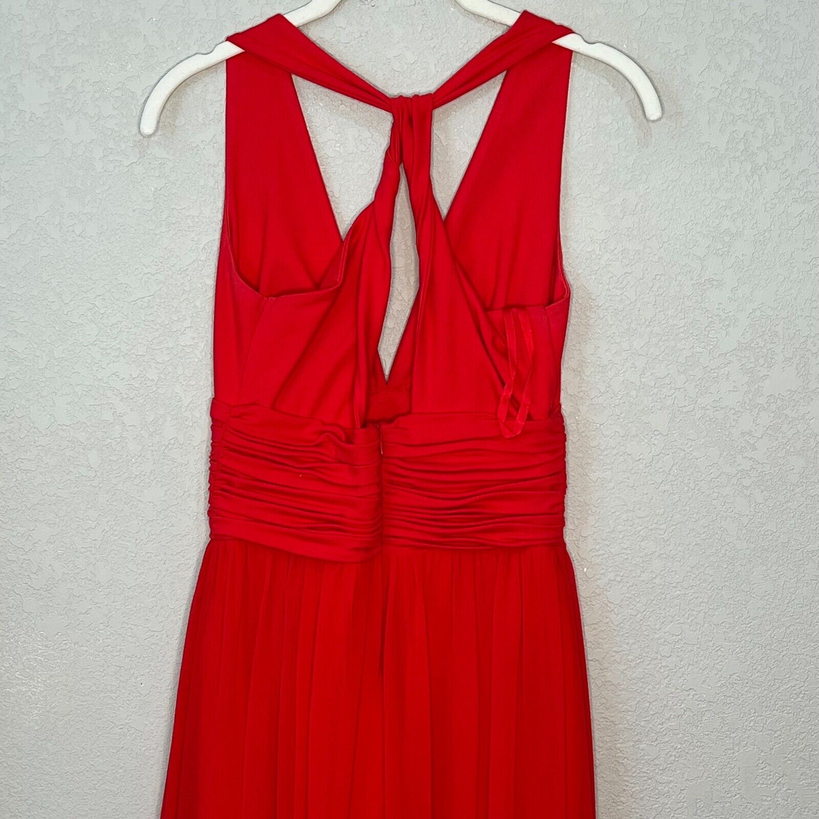 French Connection Red Andros Jersey Halter Maxi Dress Size 4