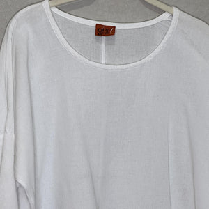 Oh My Gauze Shirt Womens Large Oversized Boxy Boho Layering Top Flowy Tunic