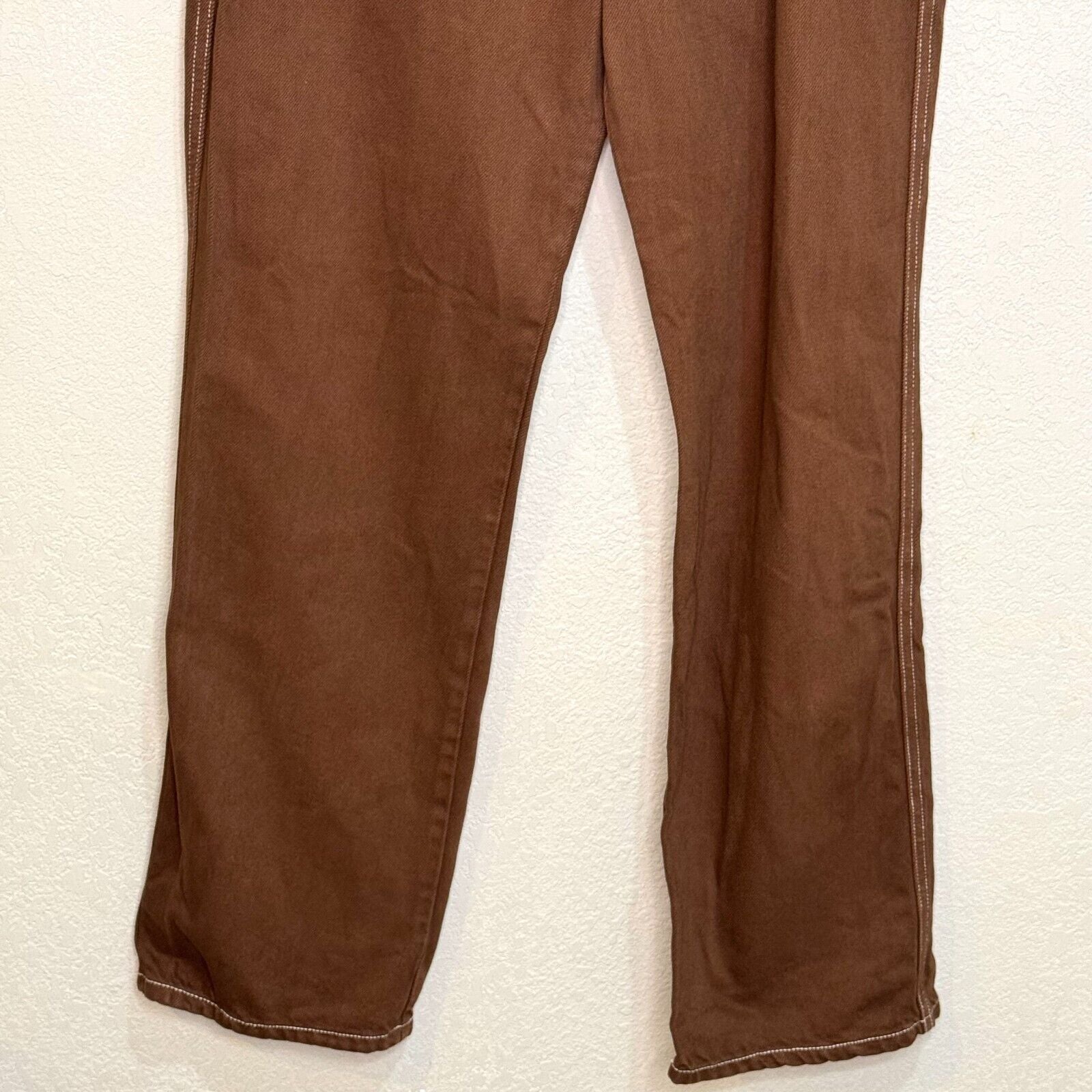 Reformation Brown Cowboy High Rise Straight Jeans Pants Size 29