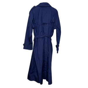 Lauren Ralph Lauren Navy Trench Coat Jacket Size 10 NEW Cotton Blend Twill Str