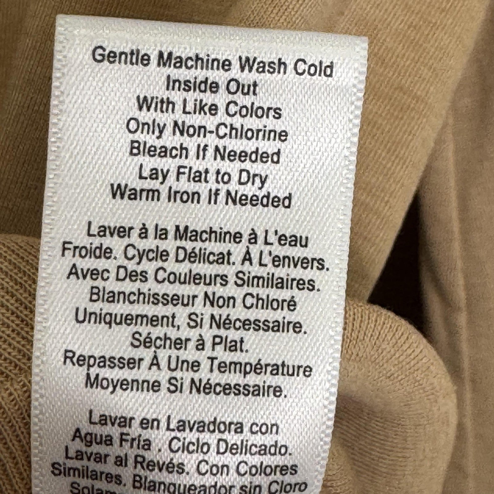 Nation Los Angeles Womens Small Tan Button Front Cardigan Pima Cotton