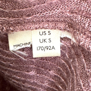 Maeve by Anthropologie Sweater Womens Small Mauve Cowl Neck Ruffle Hem Pullover
