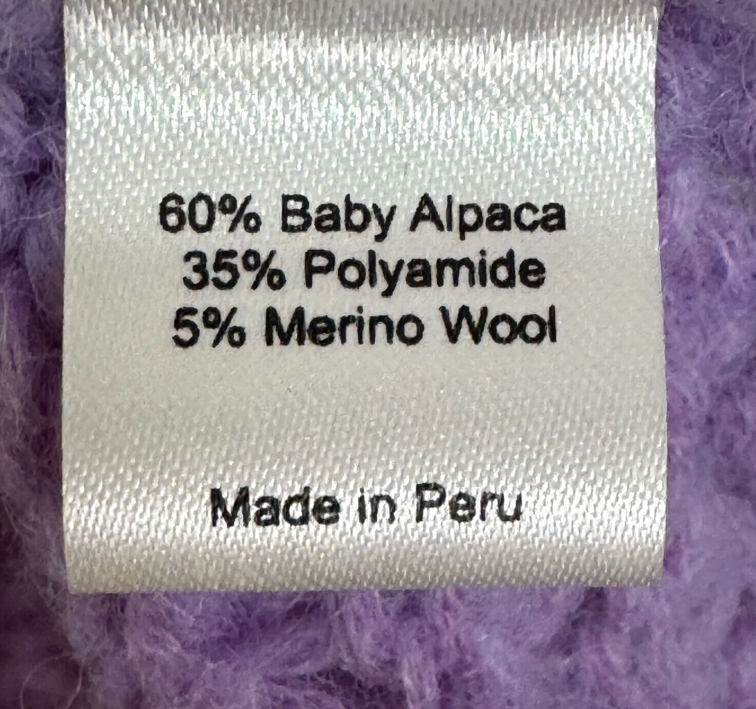 ALI GOLDEN Sweater One Size Purple Alpaca Wool $268