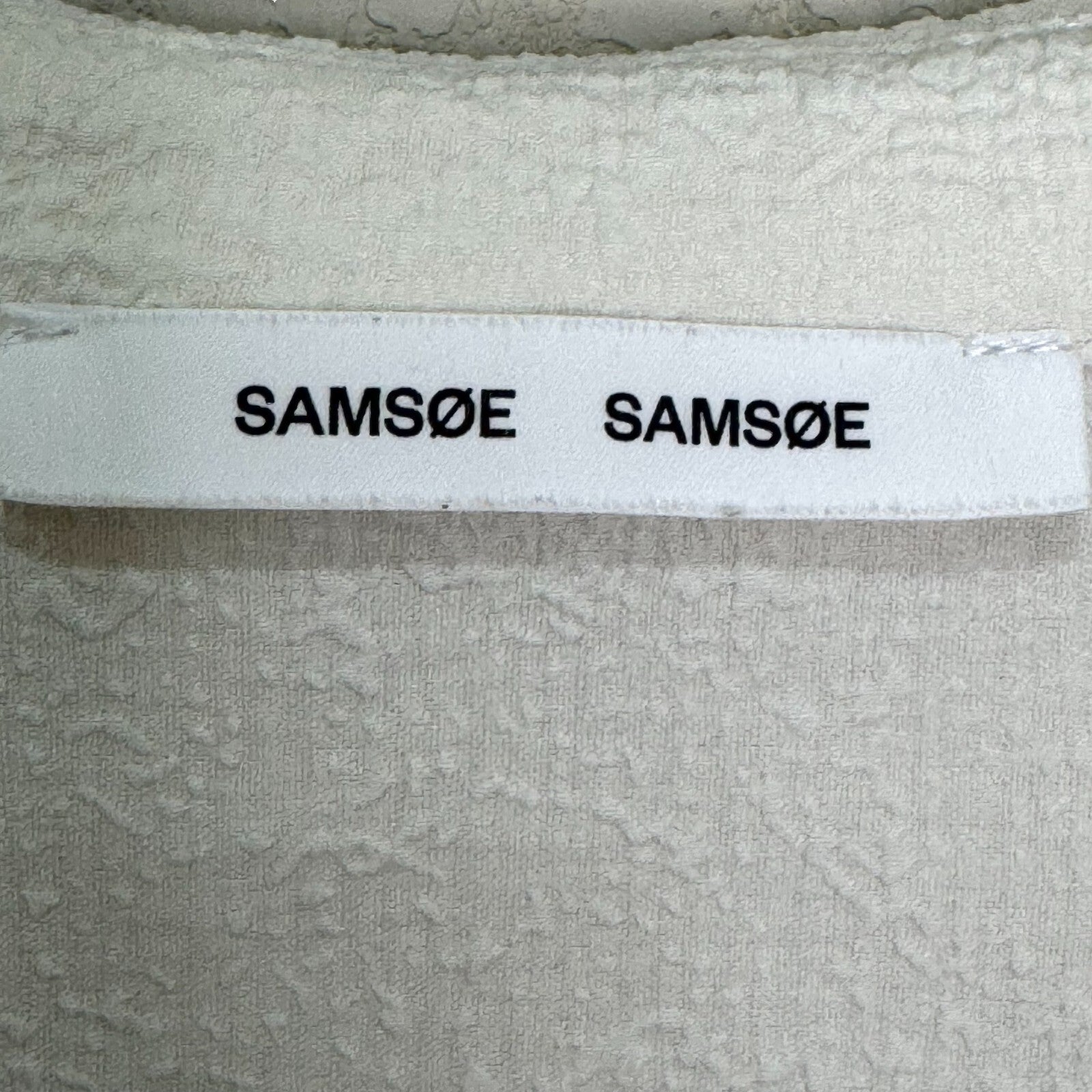 Samsoe Samsoe Margot Blouse Size XS White Puff Sleeve Collared Top