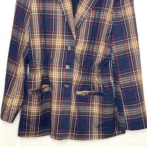 Steve Madden Blazer Jacket Size Medium Frida Plaid Preppy Classic