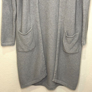 Pact Organics Knit Sweater Long Cardigan Coatigan Size Small / Medium Gray