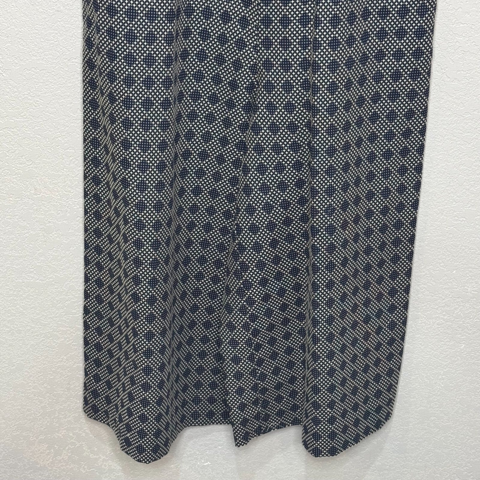 Anthropologie elevenses Remy Jumpsuit Size 6 Navy Blue Print Sleeveless Cotton