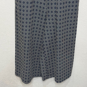 Anthropologie elevenses Remy Jumpsuit Size 6 Navy Blue Print Sleeveless Cotton