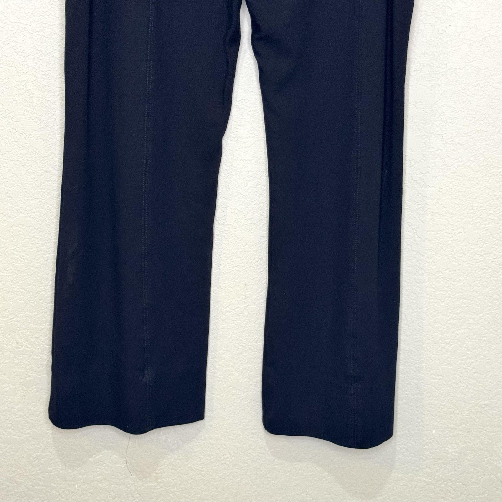 ME+EM Pants Womens 12 Black Side Zip High Rise Straight Pintuck Crease AW22T300