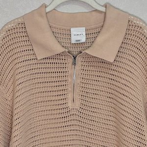 Varley Clayton Polo Beige Size Large