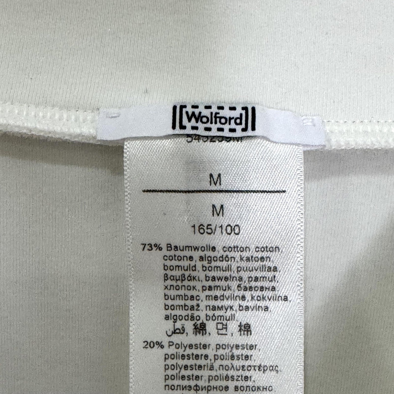 Wolford Sweatshirt Womens Medium White Oversized Mock Neck Asymmetrical Pullover