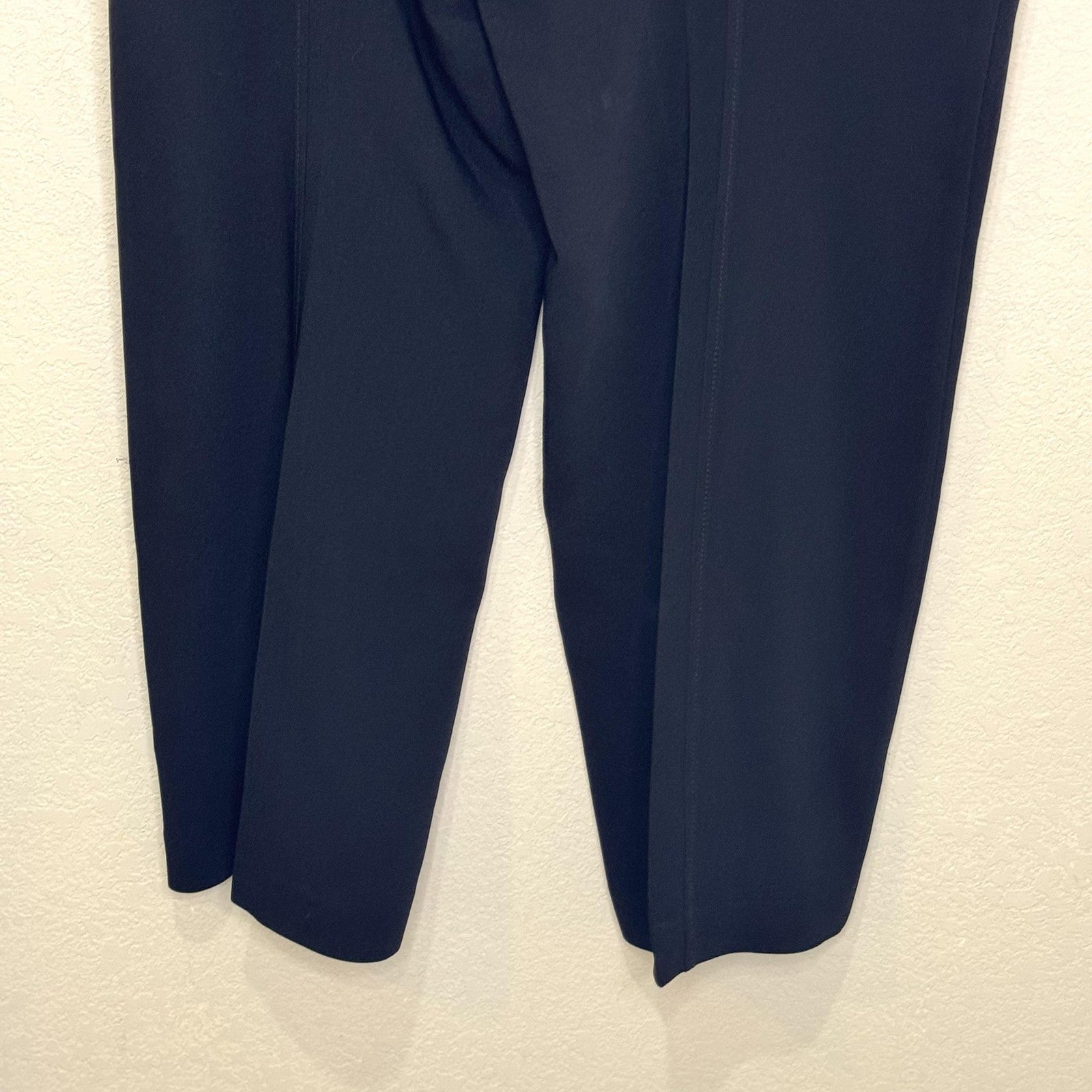Cinq à Sept Pants Womens 12 Black High Rise Cropped Trousers Stretch Wide Leg