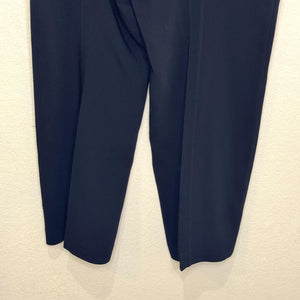 Cinq à Sept Pants Womens 12 Black High Rise Cropped Trousers Stretch Wide Leg