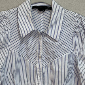 Veronica Beard Jeans Verani Striped Button Down Shirt Size Small