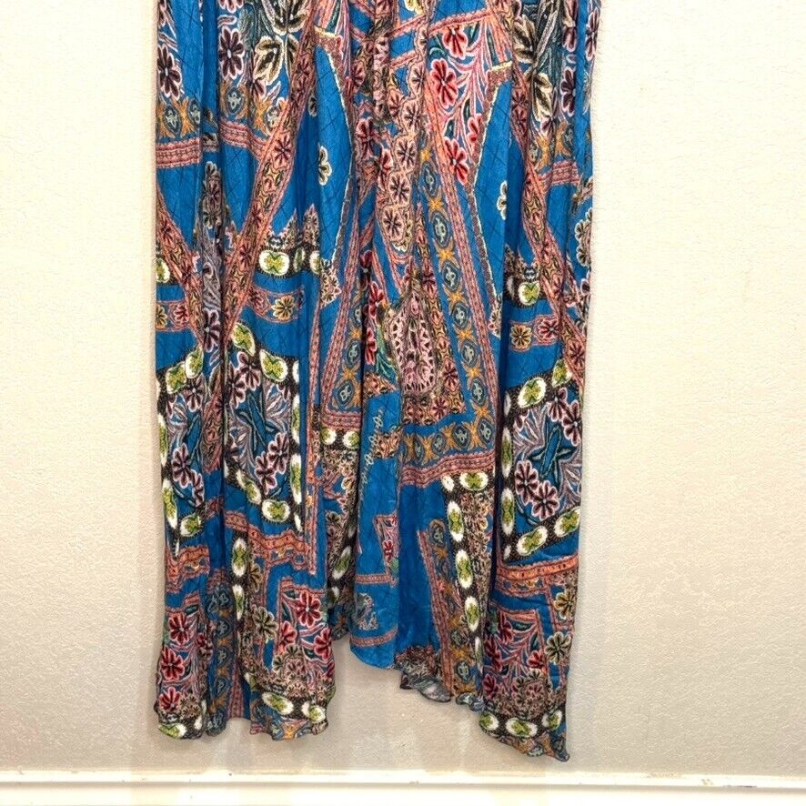 Anthropologie Hemant & Nandita Dress Size Small Blue Zarna Floral Maxi $228