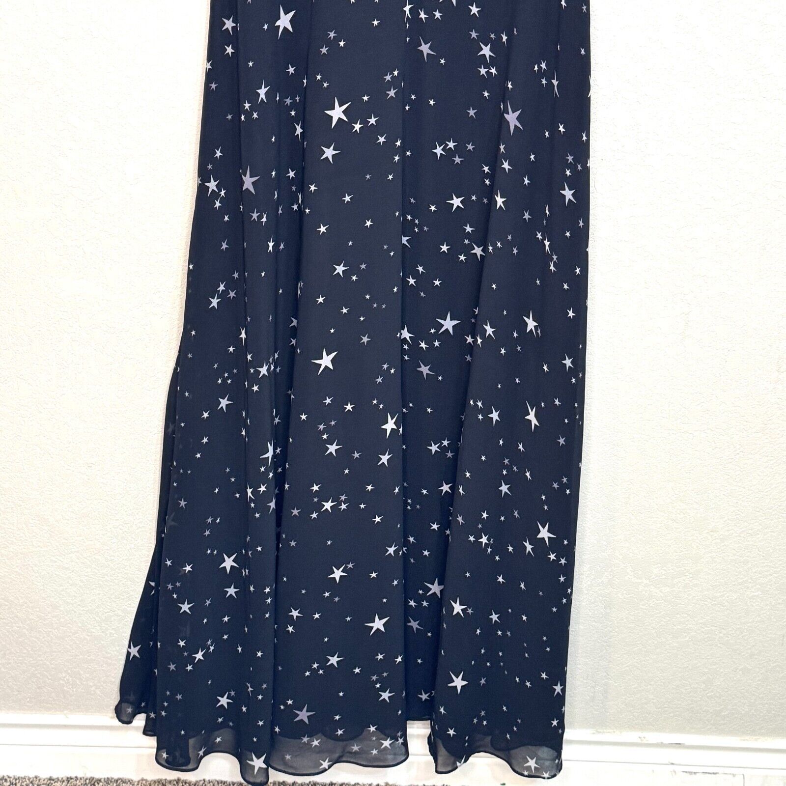 Fame and Partners Dress Black White The Rumi Starry Night Maxi Gown Size 10