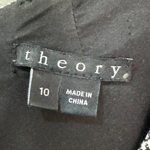 Theory Raneid Brant Check Plaid Dress Size 10 Sleeveless Jumper Gray Career
