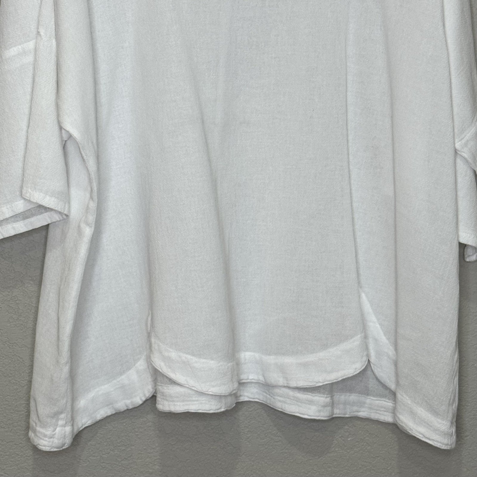 Oh My Gauze Shirt Womens Large Oversized Boxy Boho Layering Top Flowy Tunic