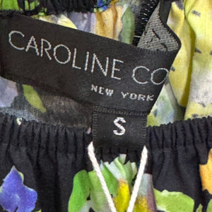 Caroline Constas Calla Mini Dress Size Small NEW Purple Yellow Noir Pryel Floral