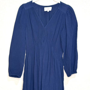 Xirena Blue 100% Cotton Gia Midi Dress Size XS $297