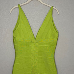 Herve Ledger Bandage Dress Size Large Lauren Lime Green $880