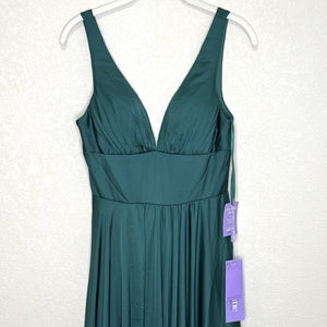 Ladivine Dress Womens 4 Emerald Green 7469 Formal Gown Deep V Maxi Evening