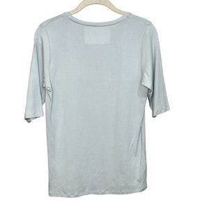 Majestic Filatures NEW Angel Blue Scoop Neck Soft Touch Tee T-Shirt Size 4 $130