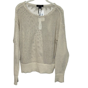 Sanctuary Open Knit Sweater Size Small Sandshell Cream NEW $89