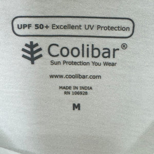 Coolibar T Shirt Top Size Medium White Floral Design UPF 50+