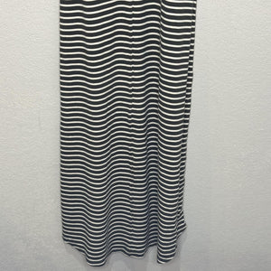 Z Supply Dress Womens Small Black White Striped Sleeveless Maxi Tank Stretch