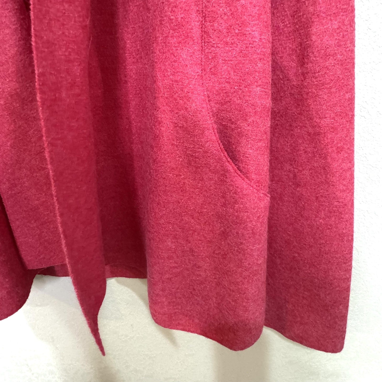 Anntarah Sweater Womens Medium Pink Baby Alpaca Wool Open Cardigan Jacket Peru