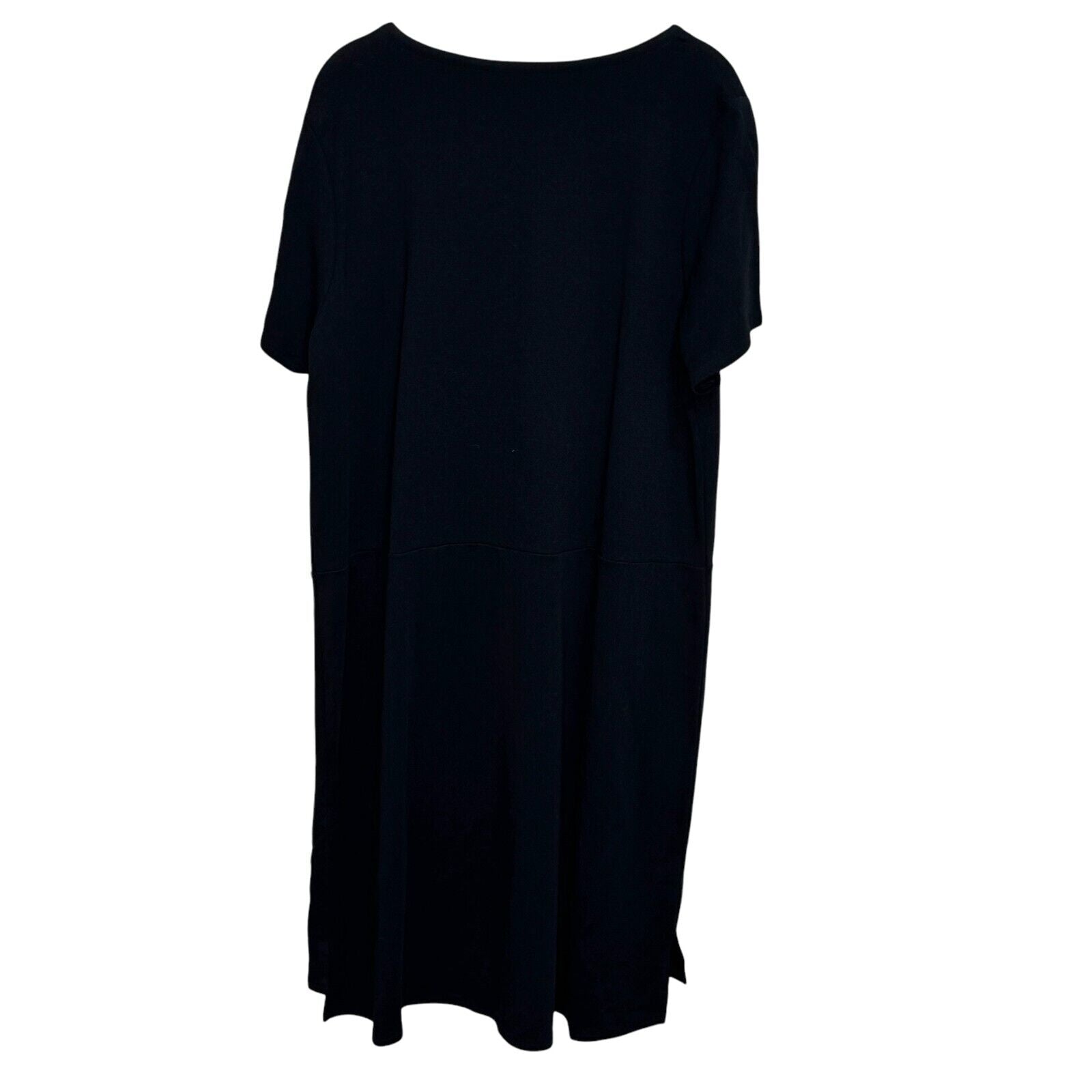 Eileen Fisher System Black Short Sleeve Dress Size Large