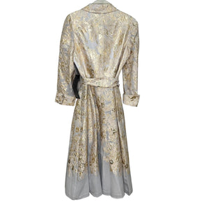 Rickie Freeman for Teri Jon Shirt Dress Size 8 Metallic Midi Jacquard NEW $560