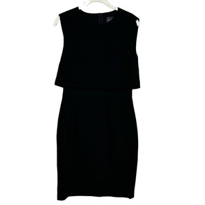 Toccin (NY) Women's Black Overlay Sheath Dress Size 6 NEW $495