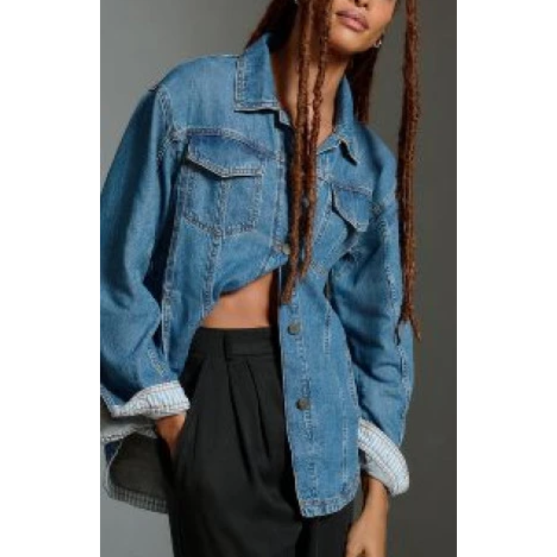 Anthropologie NEW Pilcro Denim Shirt Jacket Shacket Size XS $138