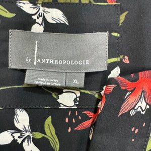 Anthropologie Black Floral Somerset Dress Size XL