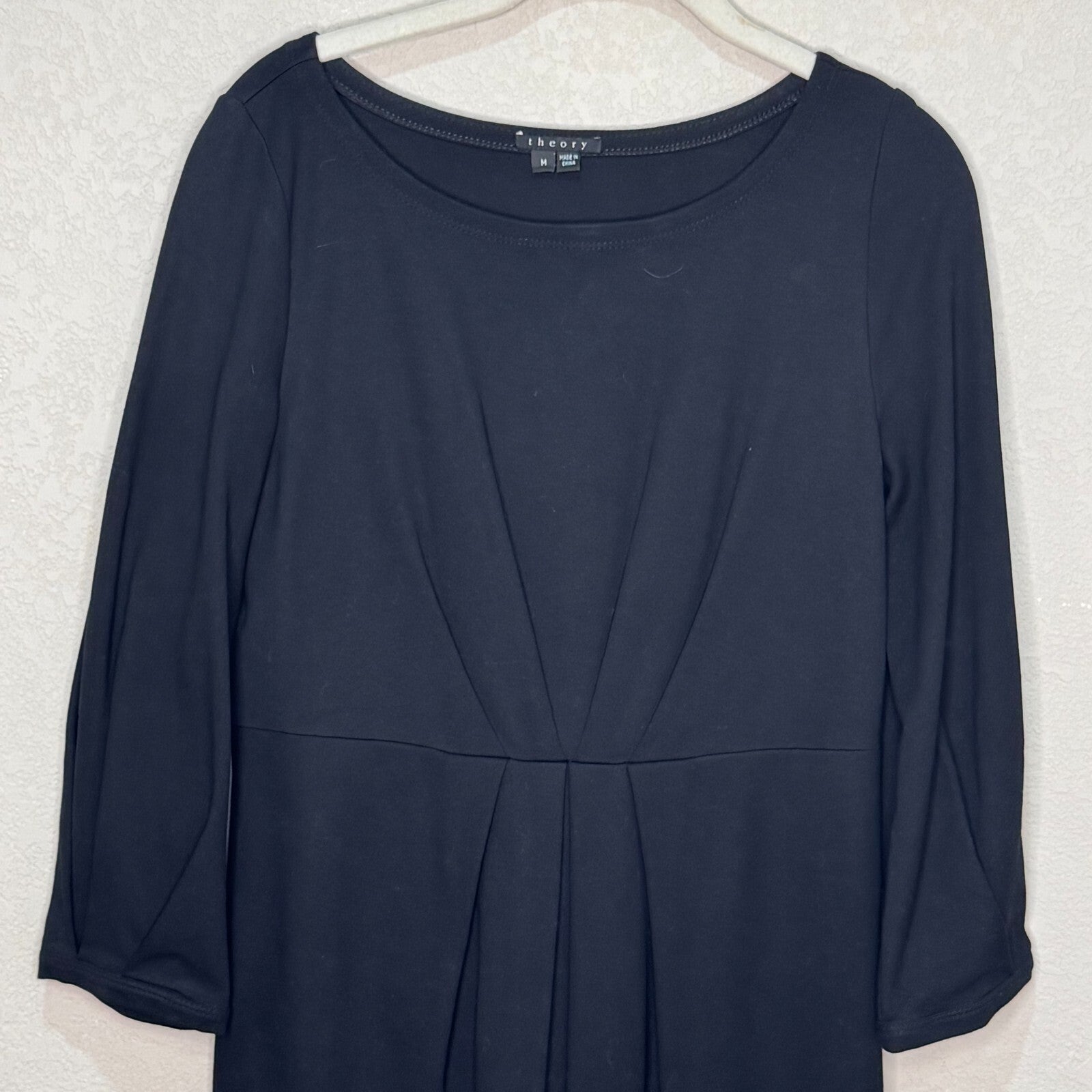 Theory Black Dress Size Medium Luann Downtown Long Sleeve Knit