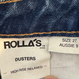 Rolla's Original High Rise Straight Jeans Women's Size 27 Medium Blue Denim