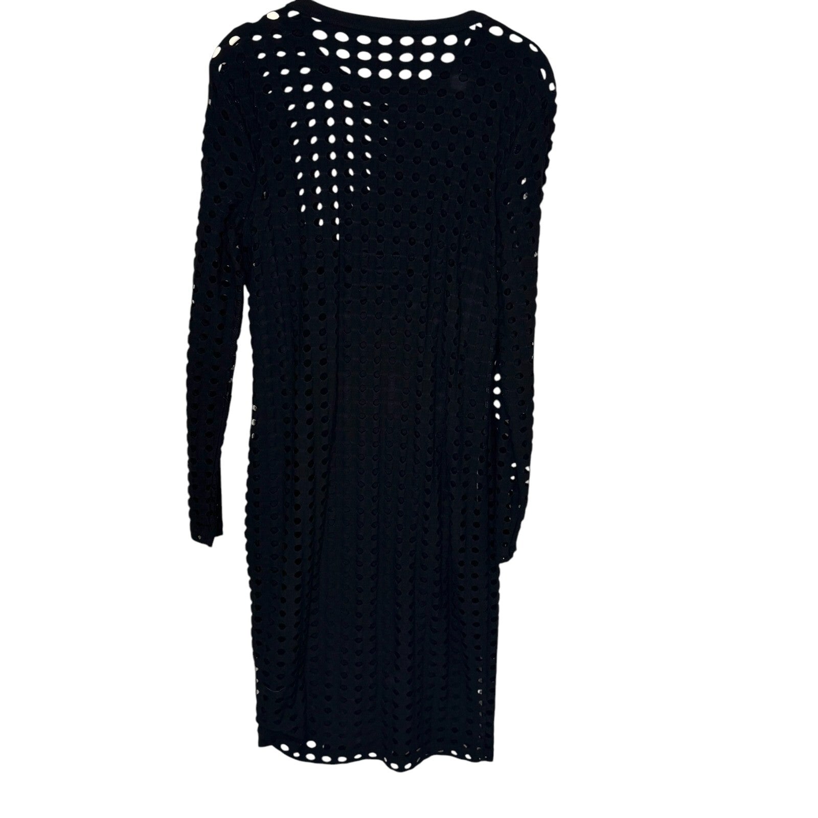T by Alexander Wang Black Dress Size Medium Circle Hole Long Sleeve Sexy