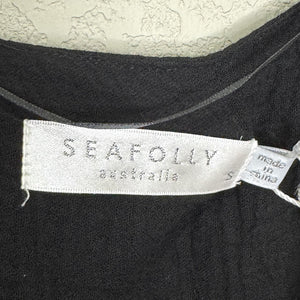Seafolly Essential Cover Up Dress Womens Small DoubleCloth Tunic Pockets New