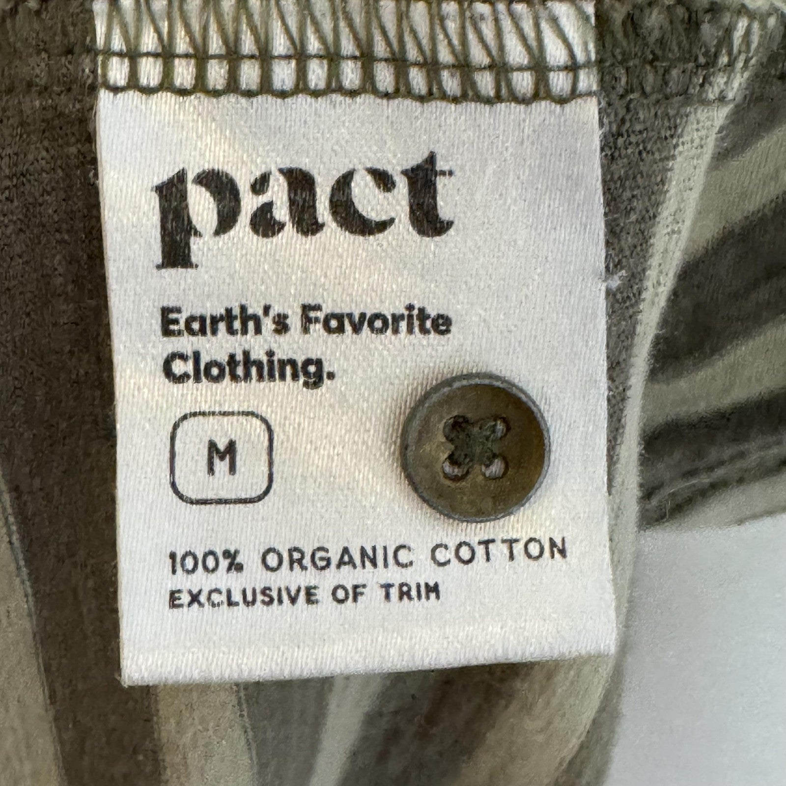 Pact Dress Womens Medium Striped Sleeveless V Neck Organic Cotton Pockets Casual