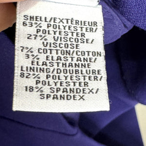 Diane von Furstenberg Dress Womens 12 Blue V Neck Sleeveless Sheath Ruched Lined
