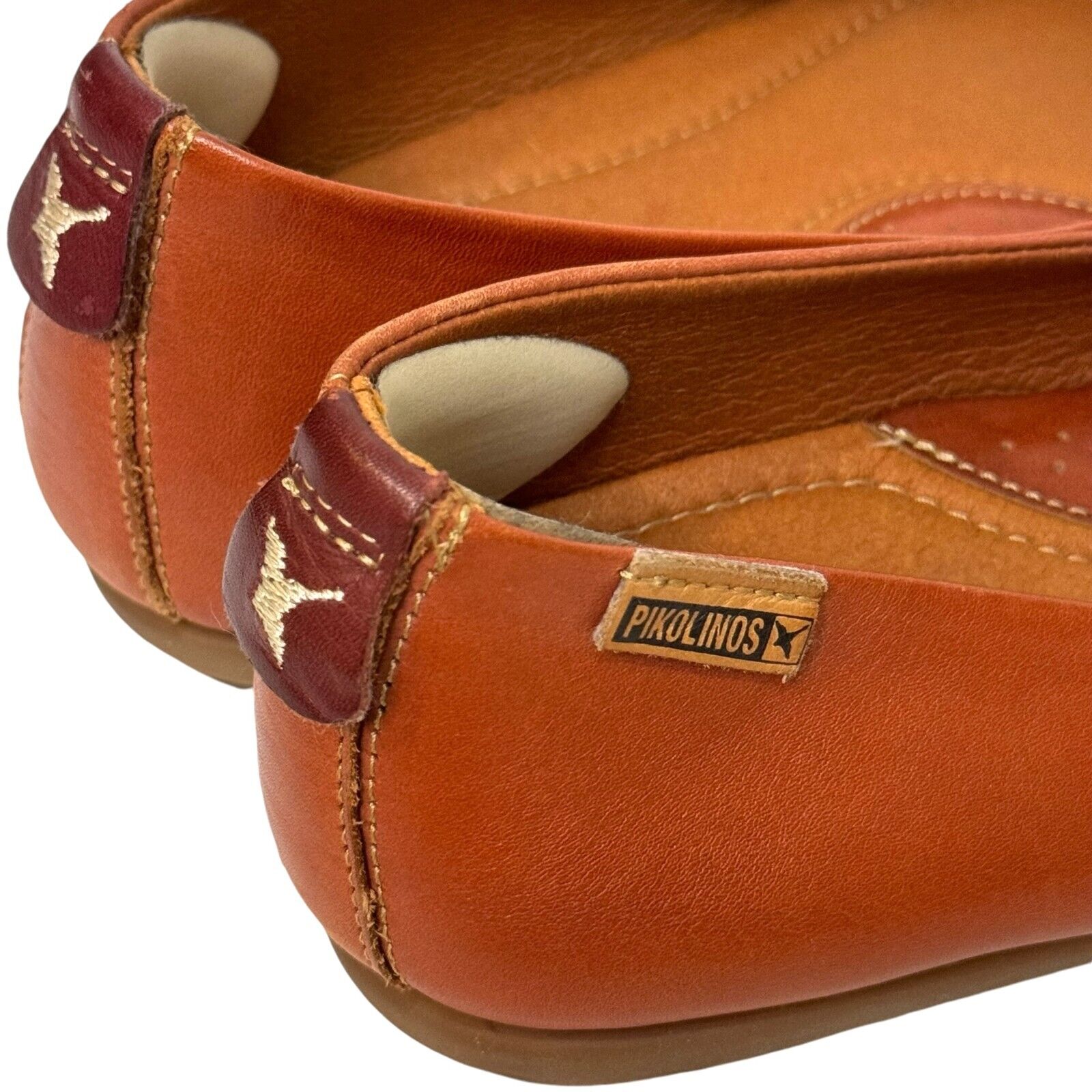 Pikolinos Cullera Leather Flats in Tandoori Size 37