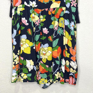 Kate Spade Romper Cover Up Womens Medium Blazer Floral Sleeveless Tassel Dress
