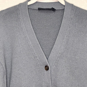 Jenni Kayne Barrett Cardigan Size XS Dusty Blue Merino Wool Cotton