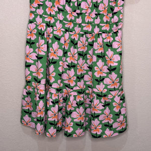 Anthropologie Somerset Dress Large Floral Boho Mini Short Sleeve Pockets